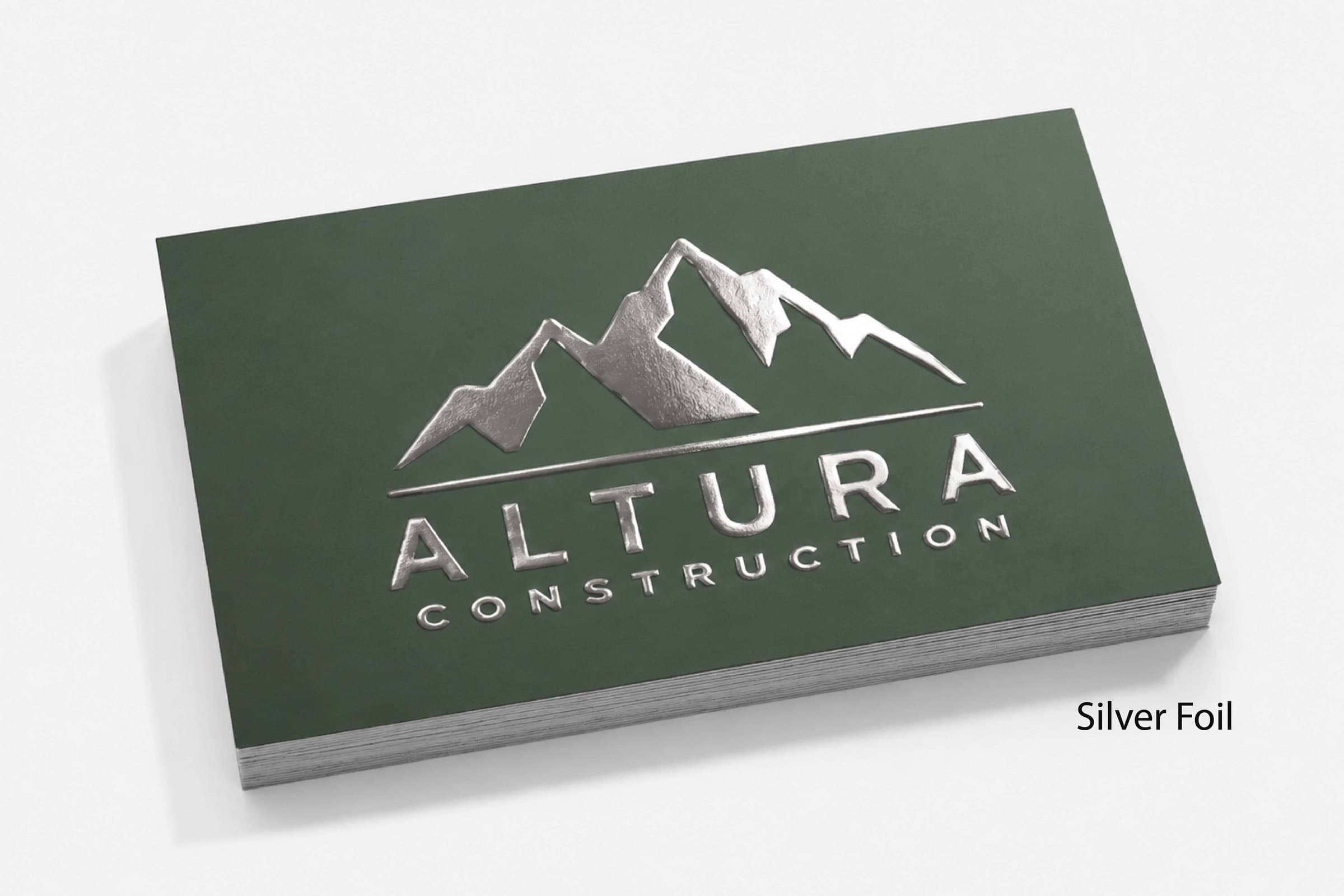 Raised Foil Cards — Gold, silver or holographic